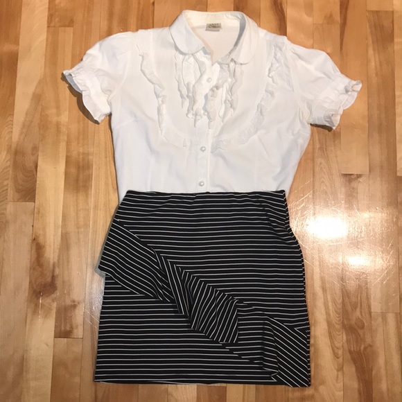 Zara Striped Mini Skirt - Picture 5 of 8